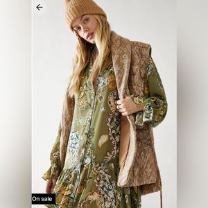 Free People Green Floral Mini Dress